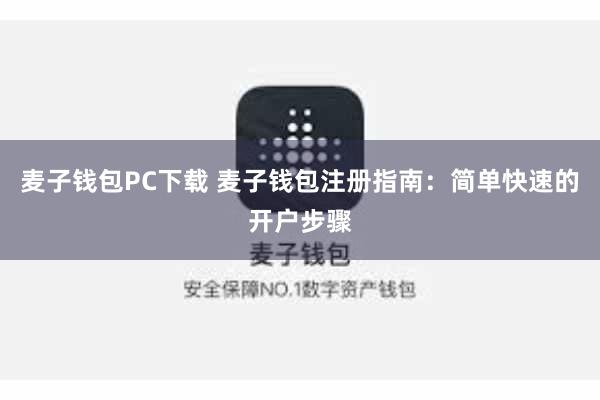 麦子钱包PC下载 麦子钱包注册指南：简单快速的开户步骤