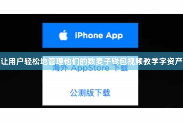 让用户轻松地管理他们的数麦子钱包视频教学字资产